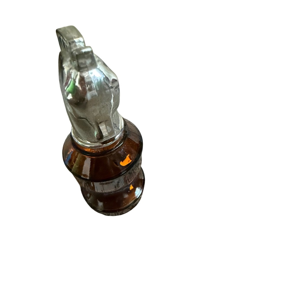 Vintage Avon Smart Move Wild Country After Shave Chess Knight Amber Glass Bottle - Picture 5 of 6
